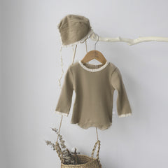 Cotton Lace Hooded Romper