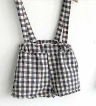 Checkered buckle pants