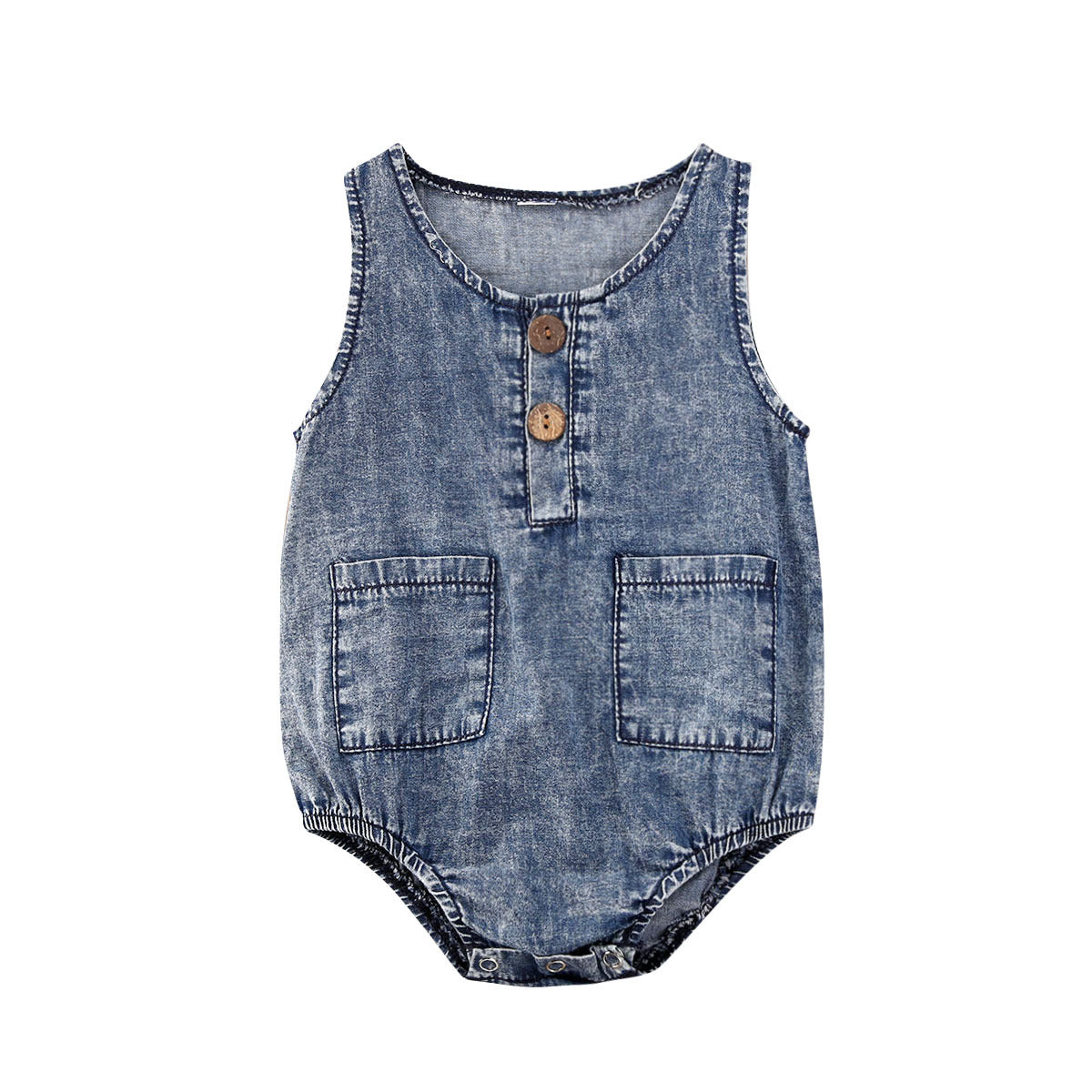 Acid Wash Bubble Romper