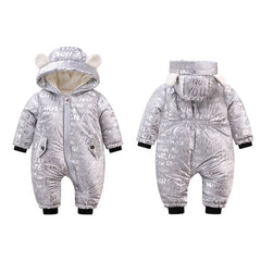 Metallic Writing Winter Snowsuit