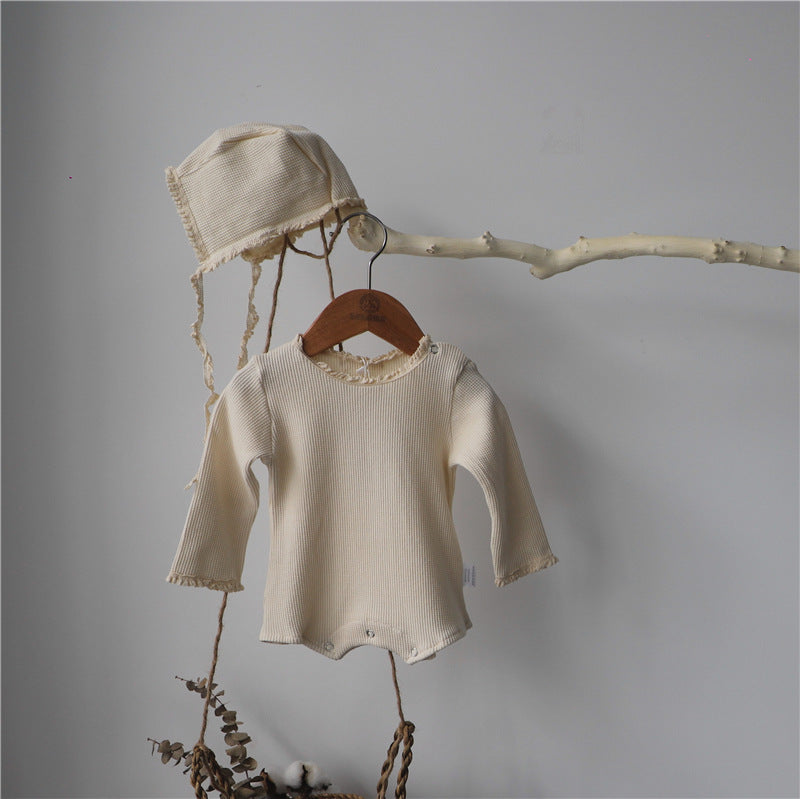 Cotton Lace Hooded Romper